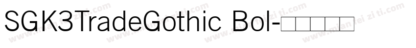 SGK3TradeGothic Bol字体转换